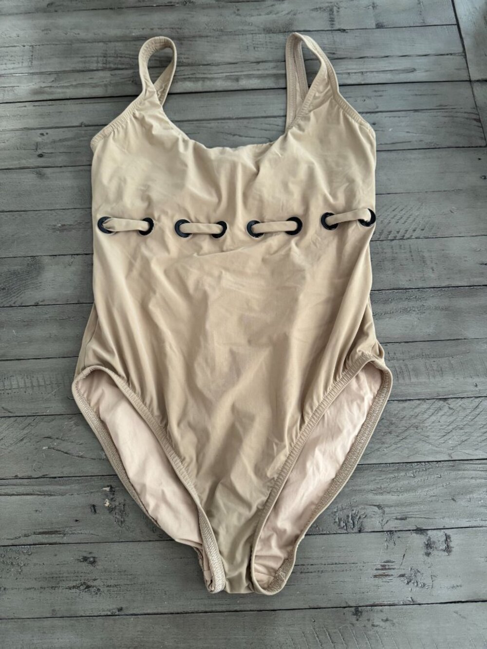 Karla Colletto Lucy Silent Underwire One-Piece Swimsuit Tan Size 12